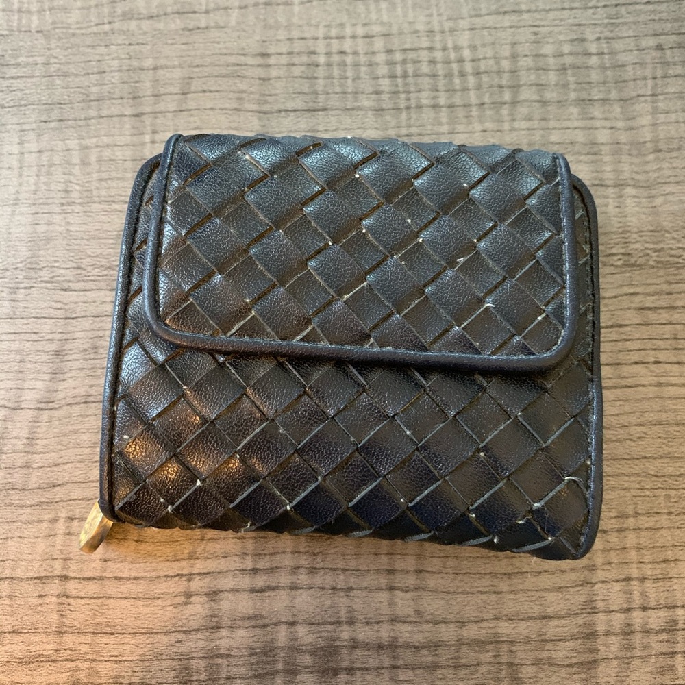 ‘90s Vintage J.G. Hook woven wallet navy